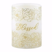 Heartfelt 139425 Blessed LED Candle Christian Verse - 4 in.Pack of 2
