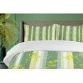 thumbnail image 4 of Ambesonne Striped Duvet Cover Set, Spring Striped Flowers, 2-Calking, Yellow Green, 4 of 7
