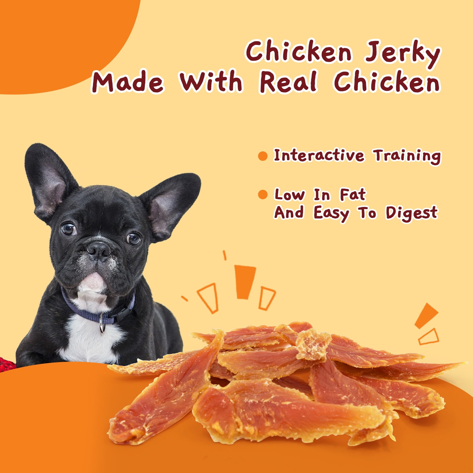 (3 pack) Jungle Calling Chicken Jerky Dog Treats, High Protein Chicken Snacks for Small Medium Large Dog, 10.6 oz