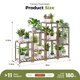 thumbnail image 5 of Soporte para plantas Bamworld, juego de 4 estantes de madera para interior y exterior, 5 of 7