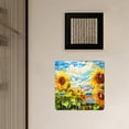 thumbnail image 3 of 16 Inch Wall Clock Battery Operated Square Clock Decorative for Office, Kitchen, Outdoor, Living Room，Oil Painting Landscape Sunflowers Beautiful Art, 3 of 4