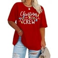 thumbnail image 2 of Plus Size Women's Christmas Holiday Graphic T Shirt Loose Crew Neck Top For Casual Comfortable Wear, 2 of 2