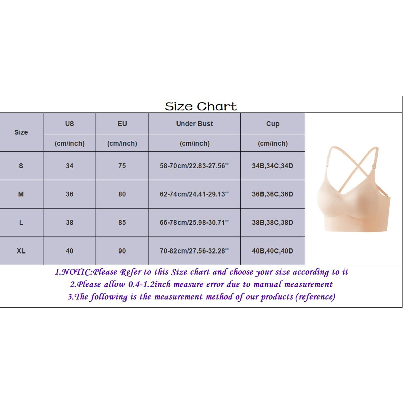 2024 New Women's Low Back Bra Sports Bra Wire U Shaped Backless ...