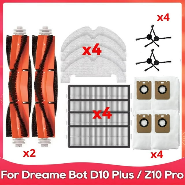 Accesorios para Bot L10 Plus Z10 Pro, Cepillo Lateral, Filtro, Mopa, Bolsa para Polvo, Accesorio para Aspiradoras Robot.