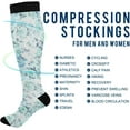 thumbnail image 4 of GZHJMY 1 Pair Watercolor Bouquet Pattern Compression Socks 20-30mmHg Knee High Women Socks Tube Athletic Stockings for Men Sport Soccer Running Cycling Medical Nurse Winter Travel, 4 of 7