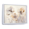 thumbnail image 2 of Designart "Delightful Beige Minimalist Pansies" Pansies Floater Framed Canvas Wall Art, 2 of 5