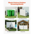 thumbnail image 6 of VEVOR 2 Panels Outdoor Privacy Screen, 50 x 50 in Air Conditioner Fence with 27.6 in Ground Stakes, Pool Equipment Enclosure, Horizontal Vinyl Privacy Fence, Ideal for Trash Can and A/C Units, White, 6 of 9