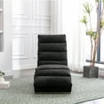 thumbnail image 2 of Syngar Modern Linen Chaise Lounge, Ergonomic and Massage, Gray/Beige (Set of 1), 2 of 9