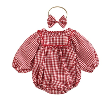

Toddler Girls Long Sleeve Plaid Prints Puff Tops With Headbands Outfits 2PCS Outfits Clothes Set Baby Boy Outfits about Mommy