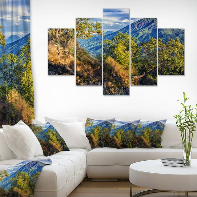 Merbabu Volcano in Java - Landscape Canvas Art Print
