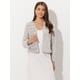 thumbnail image 2 of Abrigo mullido de piel sintétisin cuello chaquerecortacálide invierno pamujer Gris Claro M, 2 of 6