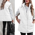 thumbnail image 6 of KelaJuan Women Winter Quilted Vest Casual Sleeveless Zipper Closure Stand Collar Solid Color Waistcoat Winter Warm Outwear, 6 of 6