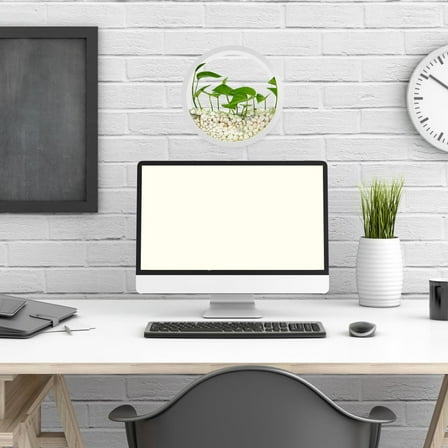 GOOHOCHY Indoor Wall Planter Clear Hydroponic Vase for Flower Pot Balcony Wall Hanging Planting Pot 1 Set