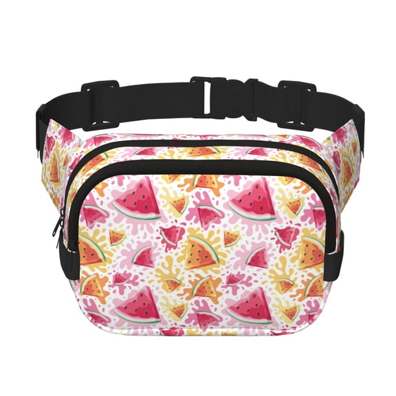 Easygdp Watermelon Fanny Packs for Women Men, Belt Bag, Fashion Crossbody Bags, for Workout/Running/Hiking