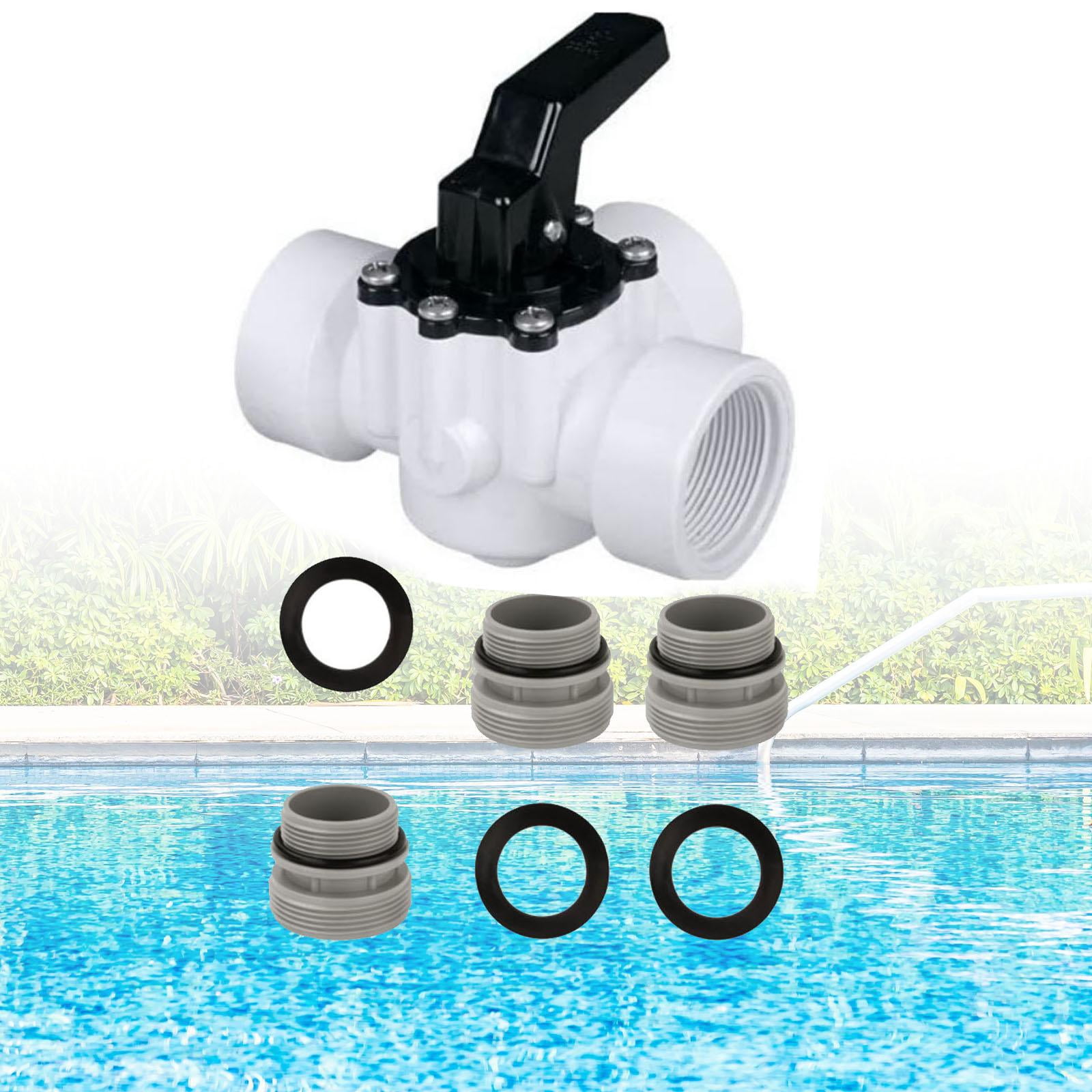 3-Way Pool Diverter Valve | PVC Swimming Pool Splitter Adapter With Handle For Spa & Garden