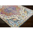thumbnail image 3 of BoutiqueRugs Simsbury Oriental Medallion Area Rug - Farmhouse Traditional Floral Carpet for Living Room - Navy, Fuchsia, Gray - 6'7" x 9', 3 of 19