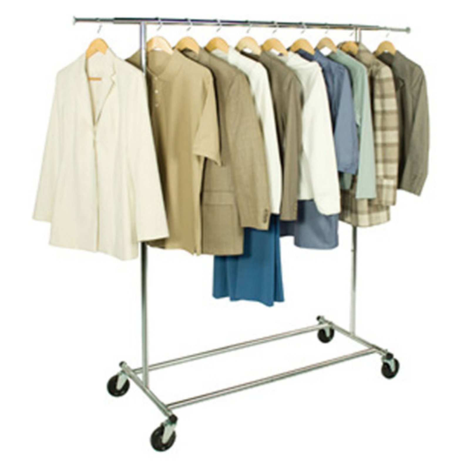 Knock Down Commercial Garment Rack Chrome