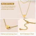 thumbnail image 5 of KeyStyle Layered Heart Initial Necklace for Women Gold Plated Alphabet Letter Necklaces Layered Ball Link Chains Mother's Day Anniversary Jewelry Gift for Her, 5 of 10