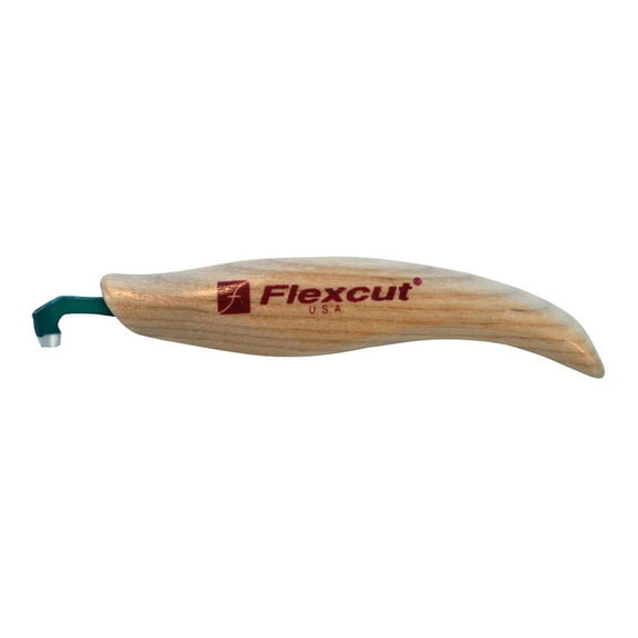 Flexcut Left-Handed V-Scorp, Gouge for Carving, 1/4 Inch, 70 Degree (KNL24)