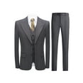 thumbnail image 3 of Men's Suit 3 Piece Slim Fit Jacket + Vest + Pants Set | Wedding Formal Business Suits Elegant Tuxedo | Peaked Lapel Blazer, 3 of 6