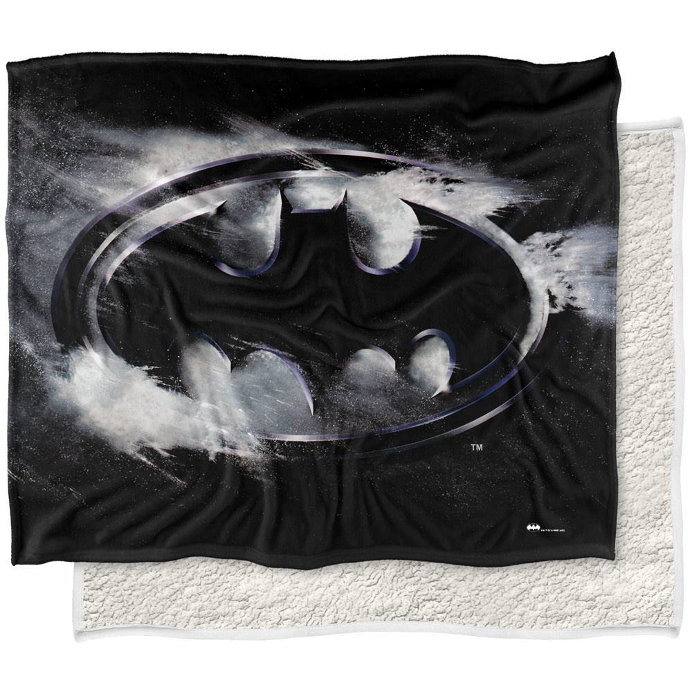 Batman Blanket, 50' x 60' Batman Returns Logo Silky Touch Sherpa Back