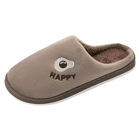 

iLUGU Men s Shoes Couple Style Strawberry Plush Home Warm Cotton Slippers