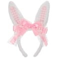 thumbnail image 1 of KAKOWELY Diadema con orejas de conejo de peluche, diadema larga con orejas de conejo, accesorio para disfraz de cosplay, 1 of 5