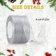 thumbnail image 2 of Ribbon, For Gift Wrapping, Crafts, Holiday Wedding Birthday Party Decoration -Silver, 2 of 6