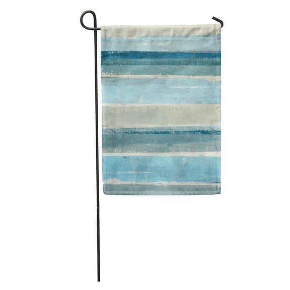 KDAGR Gray Modern Blue and Grey Abstract Painting Teal Contemporary Gallery Home Garden Flag Decorative Flag House Banner 12x18 inch