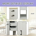 thumbnail image 5 of FFZ 44.49" Slim Av Media Stand Game Console Storage Cabinet 2 Drawers 3 Hooks Ps5 Xbox Antique, 5 of 14