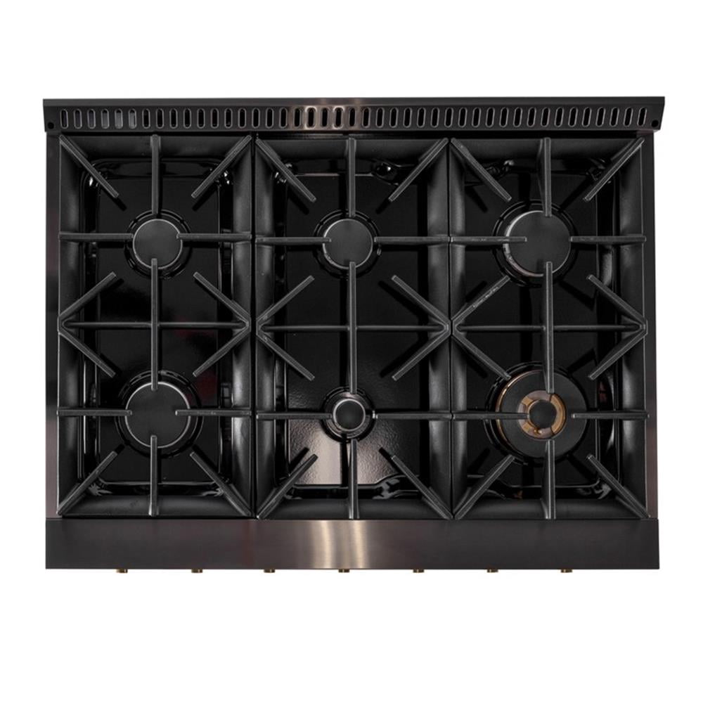 Pemberly Row 36" Propane Gas Range in Titanium Stainless Steel