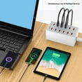 thumbnail image 3 of USB Row Socket Portable 60W Convenient Double Cooling Smart Matching Charge Device Stable Multi 12 Port USB Power Station for School, 3 of 10