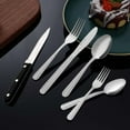 thumbnail image 4 of Bestdin 24 Pieces Silverware Set with Steak Knives, Flatware Sets Service for 4, Stainless Steel Cutlery Sets Mirror Polished, Tableware Sets for Home Kitchen Restaurant Hotel, Dishwasher Safe, 4 of 7