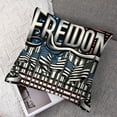 thumbnail image 7 of nygtbtfer Outdoor Pillow Covers Set of 2, and USA Flag DecorativeThrow Pillowcase Black White Stripe Linen Soft Cozy Cushion Cover Pillowsham, 7 of 7