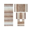 thumbnail image 2 of Home Weavers Gradation Rug Collection 100% Cotton Non-Slip Bathroom Rug Set Machine Washable Bathroom Rug, Bath Rug, U Shaped Contour, Runner, Beige Color 4 Piece Bath Carpet set, 2 of 5