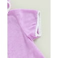 thumbnail image 6 of Girls Swim Cover Up, Terry Bathing Suit Coverup Short Sleeve Zip Up Beach Dress for Kids, 6 of 9