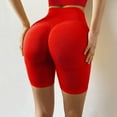 thumbnail image 3 of Sijiali Women Summer Quick Drying Solid Color High Waist Hip Lift Sports Yoga Shorts, 3 of 10