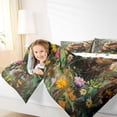 thumbnail image 4 of Feelyou Couple Otter Wildlife Full Size Comforter Sets, Flower Floral Bedding Sets, 3pcs, 4 of 8