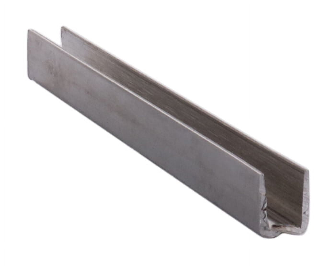 CRL SAC14BS98 Brushed Stainless 1/4" Radiused Back U-Channel - 98" Stock Length