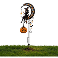 thumbnail image 2 of 1PCS Solar Halloween Witch & Pumpkin Moon Garden Stake Light, Outdoor Metal LED Yard Decor with Glowing Stars, Festive Pathway Light for Lawn Patio Walkway Garden, 2 of 7