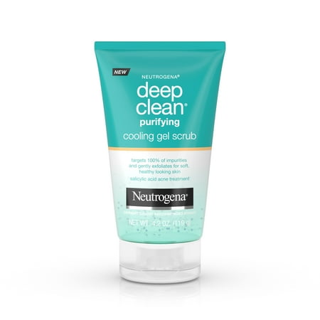 Neutrogena Deep Clean Purifying Cooling Gel and Face Scrub, 4.2 (Best Acne Scrub For Oily Skin)