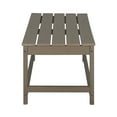 thumbnail image 6 of WestinTrends Malibu 3-PC Outdoor Patio Plastic Adirondack chair set with Coffee table ( 2 seater ), Weathered Wood, 6 of 12