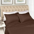 thumbnail image 2 of Egyptian Cotton 1500 Thread Count Solid Sheet Set  Full-Mocha, 2 of 5