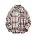 thumbnail image 1 of Blusa y camisa de manga larga con cuello vuelto para hombre, con solapa estampada y botones, bolsillo tipo cárdigan, blusa de manga larga con cuello vuelto, blusa de poliéster para hombre, 1 of 3