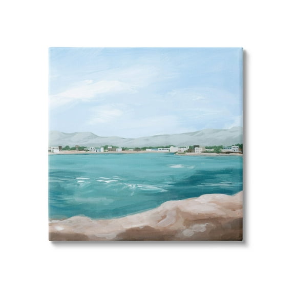 Stupell Industries Seaside Town Beach Ripples Painting Gallery Wrapped Canvas Print Wall Art, Design by Grace Popp