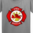 thumbnail image 4 of Inktastic Maltese Cross Firefighter Youth T-Shirt, 4 of 5