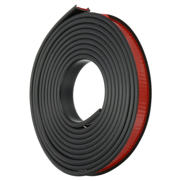 Uxcell TPE U-Shape Edge Banding, 5/8 Inch x 16.4ft Self Adhesive Flexible Veneer Edging Trim Edge Protector, Black