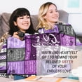 thumbnail image 4 of Manta blanda Ueedklaayy Sister Gifts, 152 x 127 cm, color morado, 4 of 8