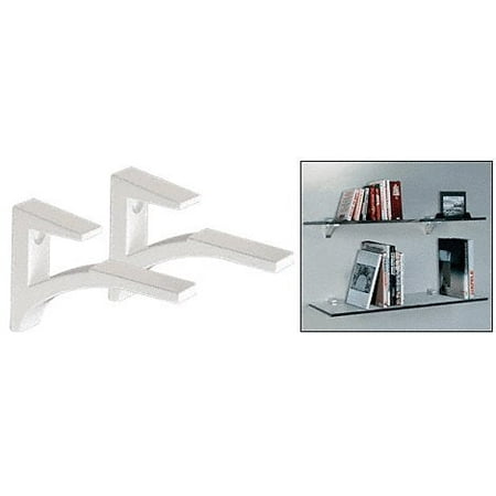

C.R. LAURENCE SC75W CRL White - Aluminum Shelf Bracket for 5/8 to 3/4 Glass