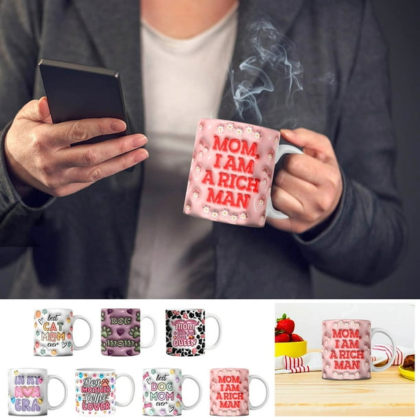 Taza para Mamá Perruna, Diseño de Cerámica Personalizado, Gran Capacidad para Café y Té, Apta para Lavavajillas, Regalo Perfecto para Amantes de Las Mascotas, Regalo de Cumpleaños y Navidad, 250 Ml